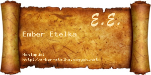 Ember Etelka névjegykártya